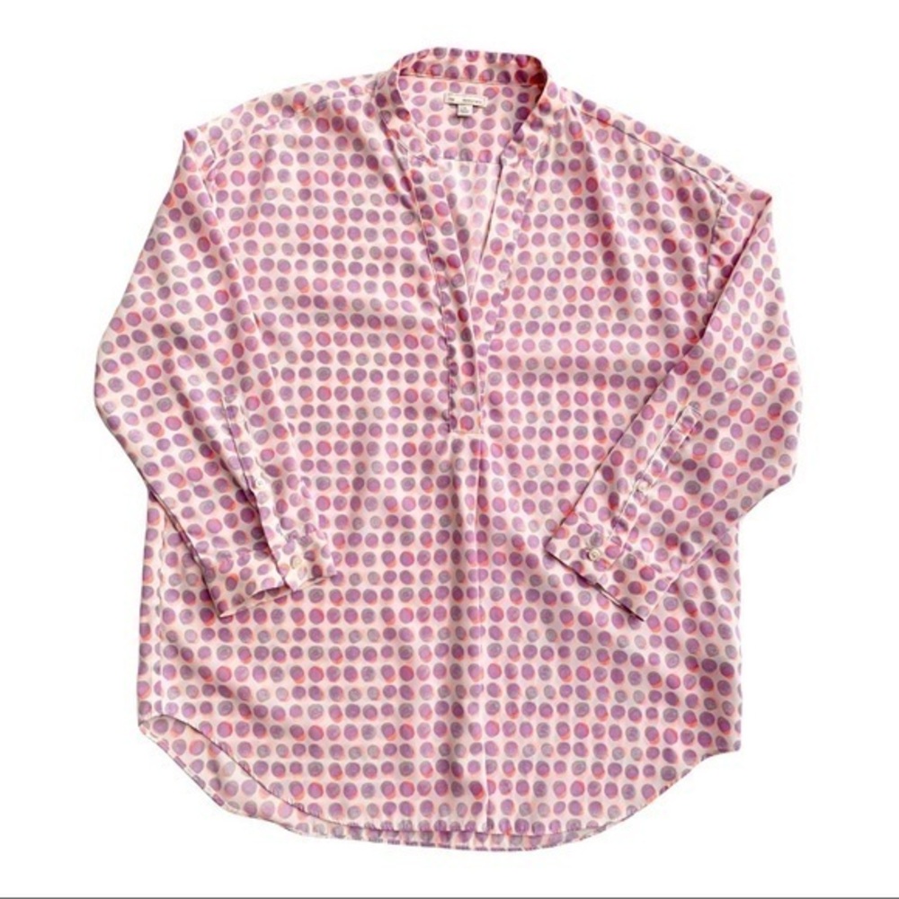 GAP‎ Women’s Neon Purple & Orange Dot Top Small